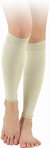 TeeHee Bamboo footless Compression Sleeves - 3 Packs Beige, Medium