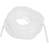 uxcell 8mm PE Spiral Wrapping Wire Computer Manager Cable Clear White 33Ft