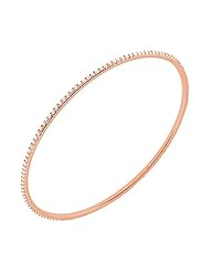 3.00 ct. tw Round Diamond Bangle Bracelet in Prong Setting - E-F VS1 - 18 Kt. Rose Gold