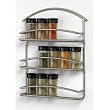 Wall Mounted Spice Rack - Steel Construction (Satin Nickel) (16