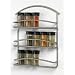Wall Mounted Spice Rack - Steel Construction (Satin Nickel) (16"H x 12.50"W x 2.75"D)