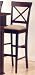 (Set of 2) Solid Wood Cross Back Bar Stools in Cappucino 30" Seat Height