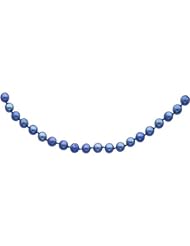 14K Gold 5mm Dyed Black Cultured Round Pearl Strand 18"