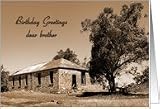 Brother Birthday - Old Building in Sepia Card