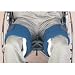 Vari-Duct System Hip and Knee Orthosis Positions contractures of the hips and knees associated with immobility and trauma. Appropriate for supine and sitting. Two sizes of plastic thigh cuffs, hook & loop closures, and adjustment knob apply the appropriate degree of abduction. Cleans easily with warm water and antibacterial soap. Includes removable, machine-washable navy blue soft goods and laundry bag.