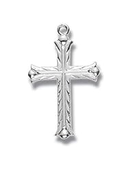 Cross Pendant, Sterling Silver with Chain