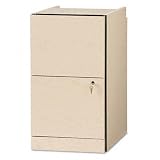 10500/10700 Series File/File Ped for Shell, Unfinished Top, Natural Maple