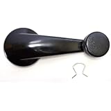 PT Auto Warehouse GM-1543SA - Inside Interior Inner Window Handle Crank, Metal Black - Left = Right