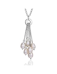 Sterling Silver and Pearl Tendrils Necklace