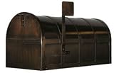 Dark Antique Brass Mailbox - Smooth