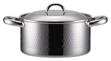 本職の逸品 槌目入り 両手鍋 20cm YH8503