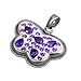 Sterling Silver Pendant - Butterfly - Amethyst / title=