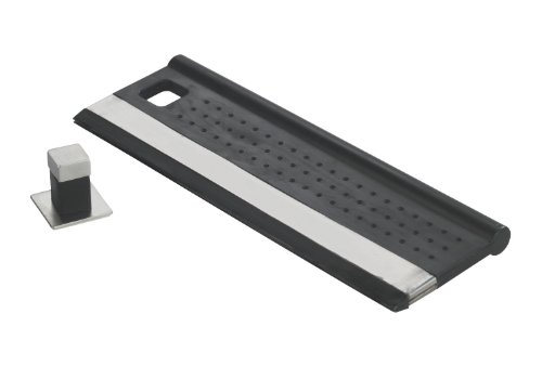 Wenko 18757100 Badezimmerwischer Cecina - Kunststoff, Edelstahl rostfrei, 25 x 9 cm, schwarz