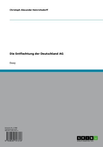 Die Entflechtung der Deutschland AG (German Edition)