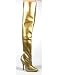 Sexy Gold High Heel Thigh High Boot - 10