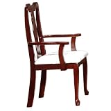 Queen Anne Cherry Arm Chairs One Pair by 