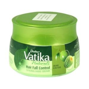 HAIR FALL, HAIR FALLING OUT, HAIR FALL TREATMENT, STOP HAIR FALL, HAIR LOSS, THINNING HAIR, HAIR LOSS TREATMENT, DABUR VATIKA NATURALS HAIR FALL CONTROL STYLING HAIR CREAM - OLIVE CACTUS *NEW* | SHRISHARMADRUGSTORE.COM hair fall, hair falling out, hair fall treatment, stop hair fall, hair loss, thinning hair, Dabur Vatika Naturals Hair Fall Control Styling Hair Cream - Olive Cactus *New*