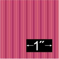 Victorian Gathering Stripe Red Dollhouse Miniature Wallpaper