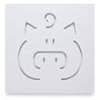 Spot On Square Frank The Pig Eco-friendly Wall Art, White