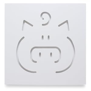 Spot On Square Frank The Pig Wall Art, White
