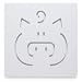Spot On Square Frank The Pig Wall Art, White