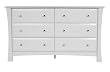 Offspring Kenora 6 Drawer Double Dresser, White