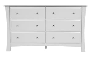 Offspring Kenora 6 Drawer Double Dresser, White