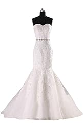 2014 Sweetheart Mermaid Lace Satin/Tulle  Dress With a Sash 