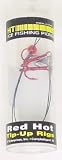 HT Red Hot Rigs Blood Red Color Size 4 Hooks Quick Set