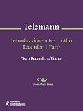 Introduzzione a tre (Alto Recorder 1 Part) Sheet Music