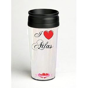 16 oz. Double Wall Insulated Tumbler with I Love Atlas - Paper Insert by SHOPZEUS