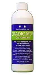 Bed Bug, Dust Mite ERADICATOR 16oz Concentrate, makes 48oz. natural solution that safely remove bugs, scientific efficacy test proven ? 16oz concentrate makes 48oz