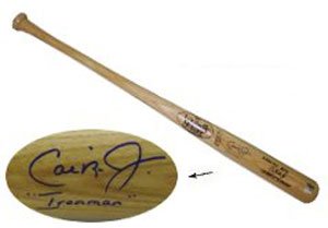 Cal Ripken Jr. Signed Orioles Baseball Bat - Ironman