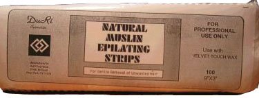 100 Duri Bleached Muslin Epilating Wax Srtips 9 X 3 Free Shipping