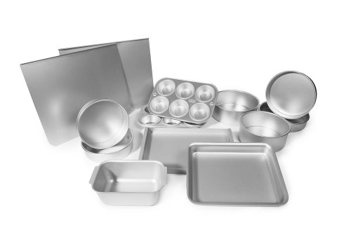 Alan Silverwood Delia Smith Silver Anodised Aluminium Bakeware Full Set - 99624 On Sale