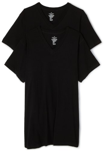 Calvin Klein Men's Flexible Fit Short-Sleeve V-Neck Tee, 2 Pack