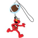 Licensed ELMO SENSOR with FOOTBALL Cell Phone Charm