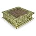 NOVICA Brass and brocade jewelry box, 'Golden Dreams'