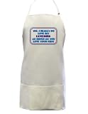 Yes, I really do love my LOVEBIRD as much as you love your kids Full Length Apron with Pockets WHITE