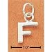 Letters & Numbers Ch-2738-F : Sterling Silver Fine Lined ''f'' Charm
