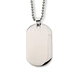 Stainless Steel Military Dog Tag on 24 inch Polished Ball Chain