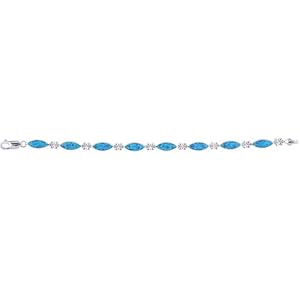 Sterling Silver With Opal Bracelet by
