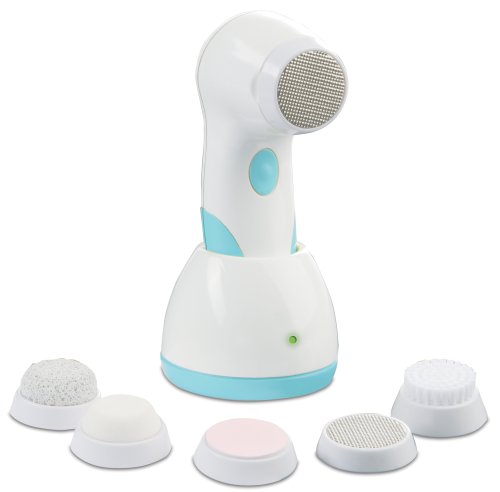 Homedics PED-200 Rechargeable Spinning Pedicure Tool with 5 Attachments, White