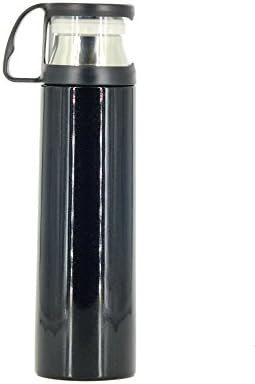Jayhu 16ounce Stainless Steel Thermos Water Bottle with a Handle Vacuum Cup 500ml A4 (Black)