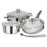 Magma 7 Piece Induction Cook-Top Gourmet Nesting Stainless Steel Cookware Set