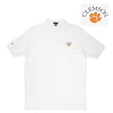 Clemson Tigers NCAA Classic Pique Polo Shirt (White)