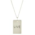 Sterling Silver "Live" Sentiment Pendant Necklace - 16"