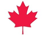 Canadian Flag's Red Maple Leaf Shaped Sticker