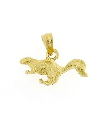 Dazzlers Solid 14 karats Gold 3D Squirrel Charm Pendant available in three colors from jewelsberry (weights: 2.4 grams only)