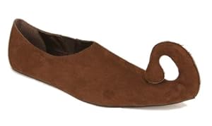 Men's Green Renaissance Elf Costume Shoes (Small)